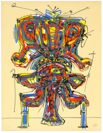 リトグラフ Saura - Mendigo