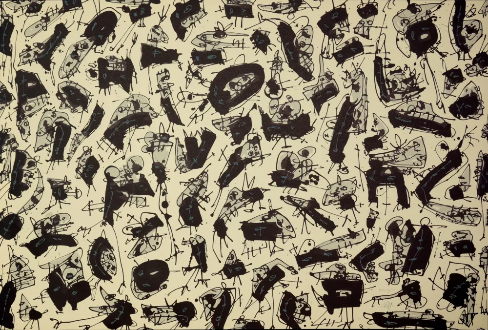 リトグラフ Saura - Nombre de curés, Planches 2