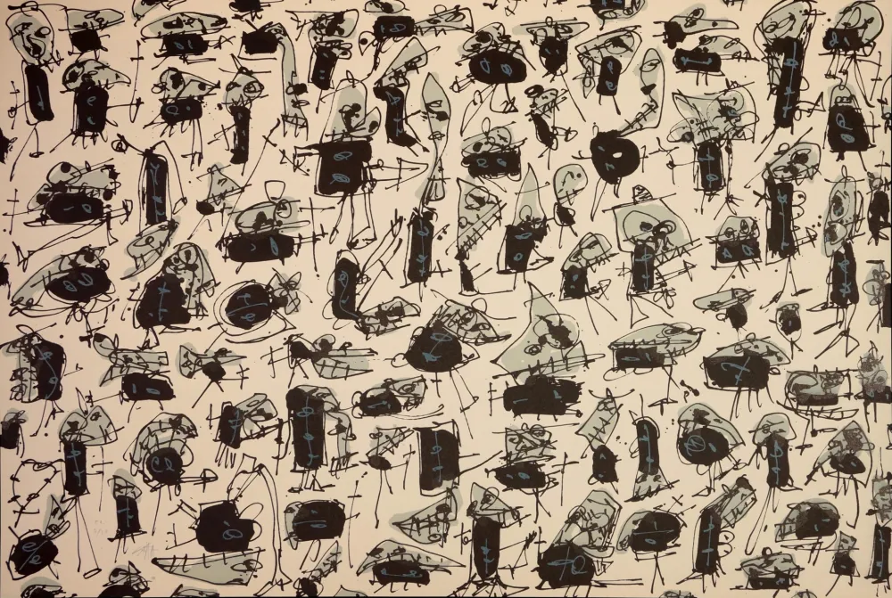 リトグラフ Saura - Nombre de curés, Planches 5