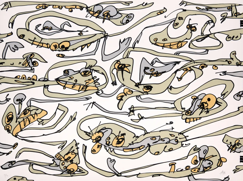 リトグラフ Saura - Péchés capitaux 7 Paresse 