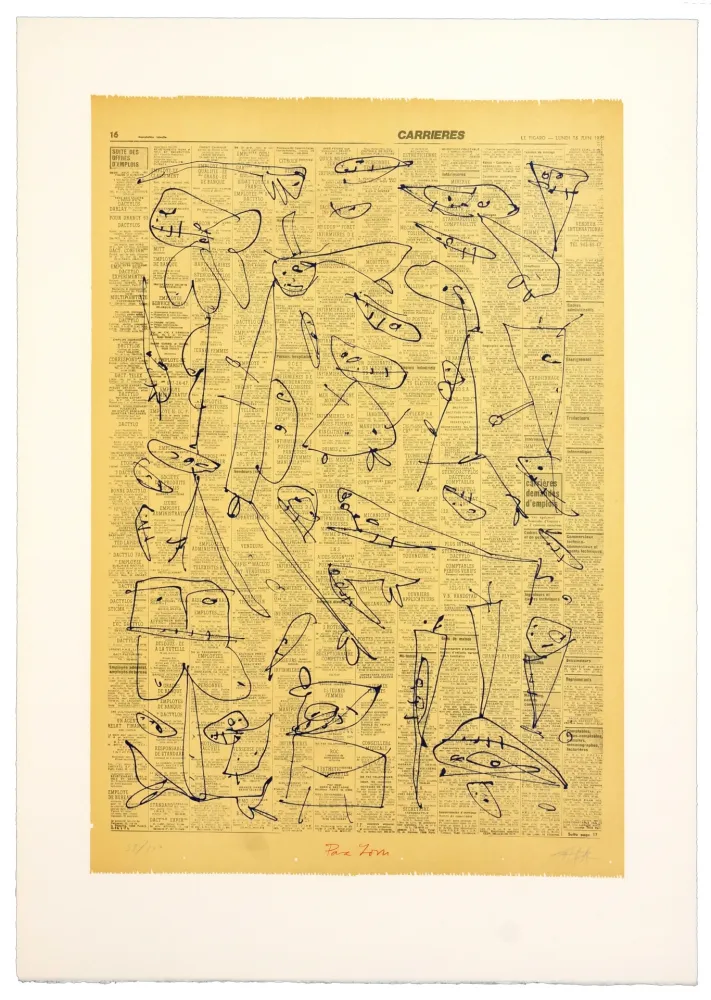 リトグラフ Saura - Pour Jorn