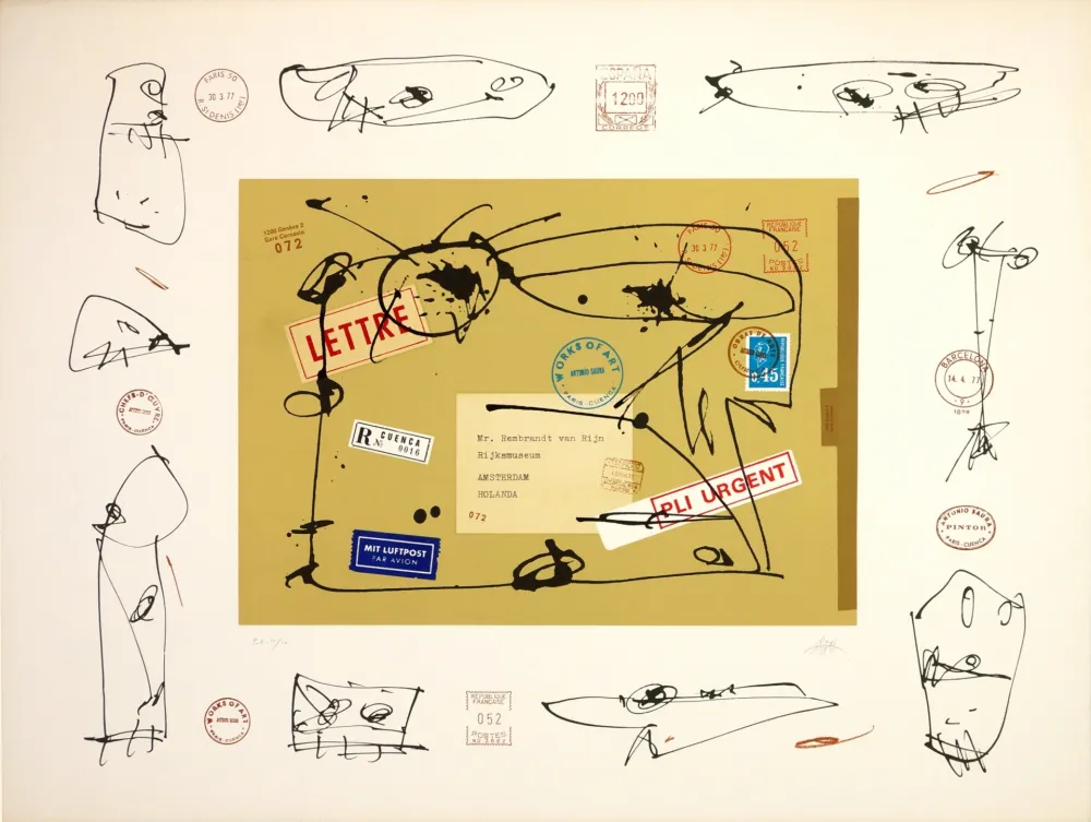 リトグラフ Saura - Rembrandt Van Rijin