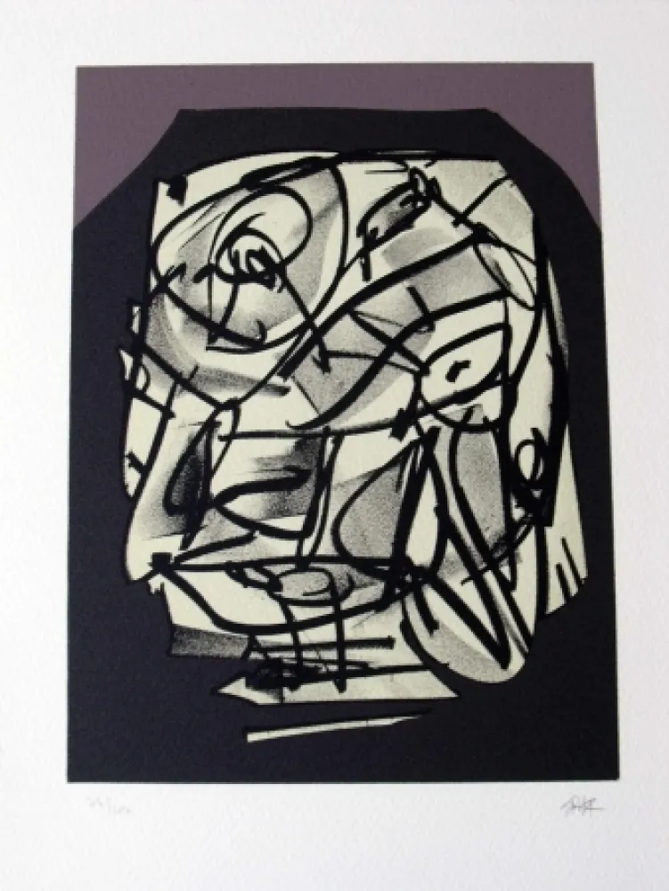 リトグラフ Saura - Retrato