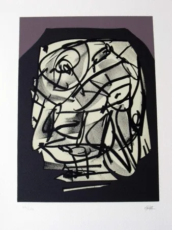 リトグラフ Saura - Retrato