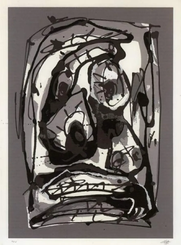 シルクスクリーン Saura - Serie Emblemas, plancha 3