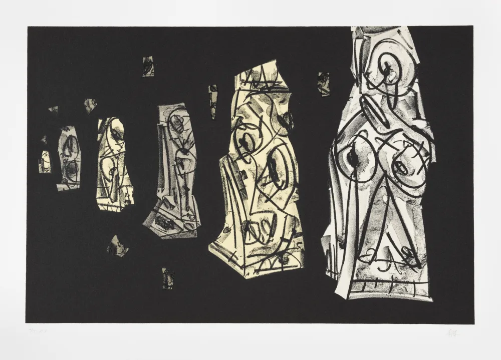 リトグラフ Saura - Tagebücher Kafka 2