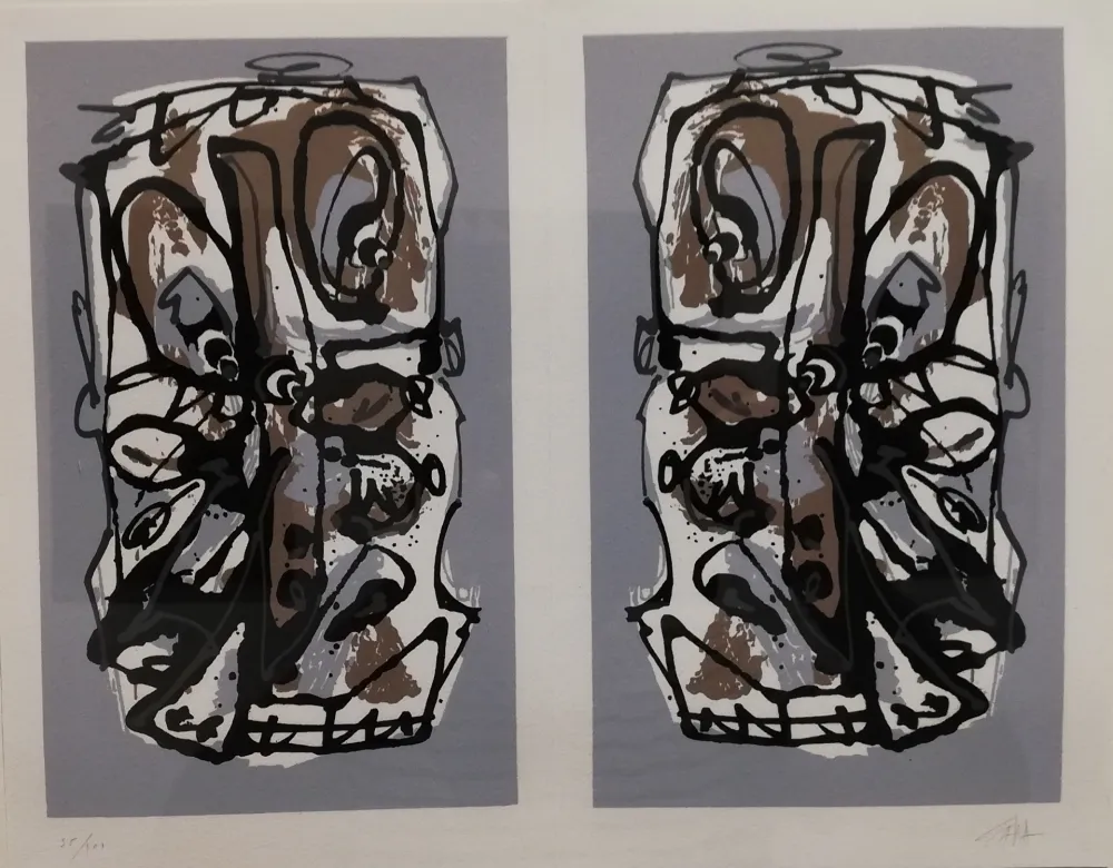 リトグラフ Saura - Visages