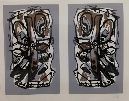 リトグラフ Saura - Visages