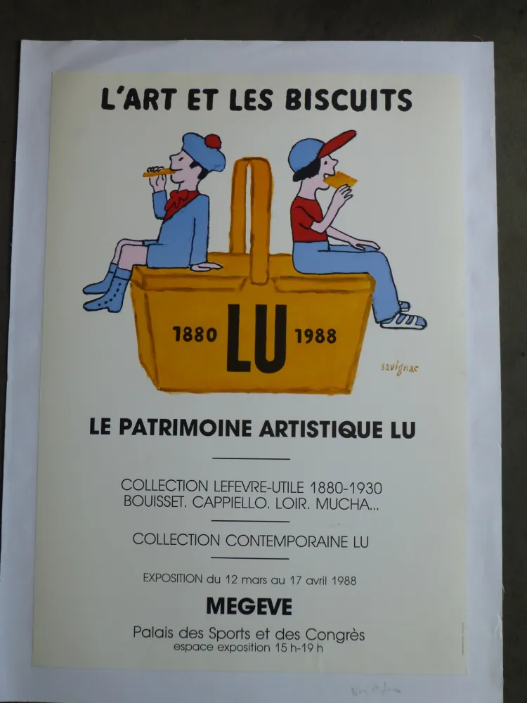 掲示 Savignac - Le patrimoine artistique LU ,l'art et les biscuits 
