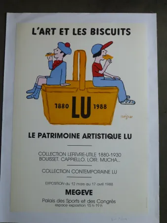 掲示 Savignac - Le patrimoine artistique LU ,l'art et les biscuits 