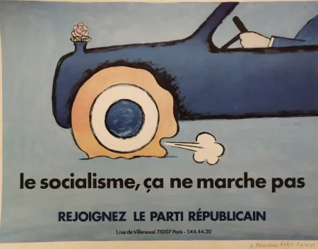 リトグラフ Savignac - Le Socialisme, ça ne marche pas