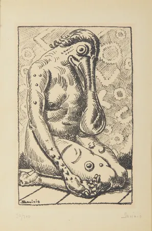 リトグラフ Savinio - Alberto Savinio (1891–1952) – Da la nostra anima – Lithograph on paper – 1944