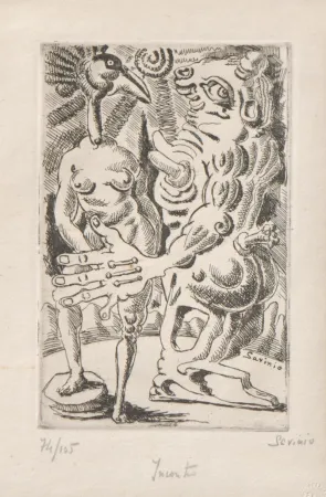 エッチング Savinio - Incontro