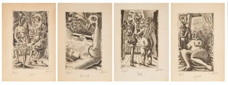 エッチング Savinio - Stratagemmi d'amore