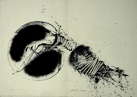 リトグラフ Scanavino - A mezzo della notte