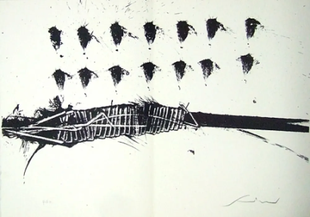 リトグラフ Scanavino - A mezzo della notte