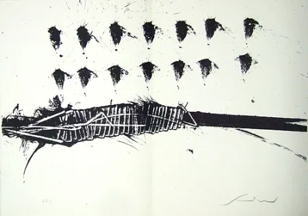 リトグラフ Scanavino - A mezzo della notte