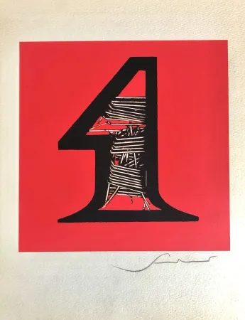 木版 Scanavino - Number 1