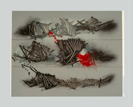 シルクスクリーン Scanavino - Storia in tre tempi