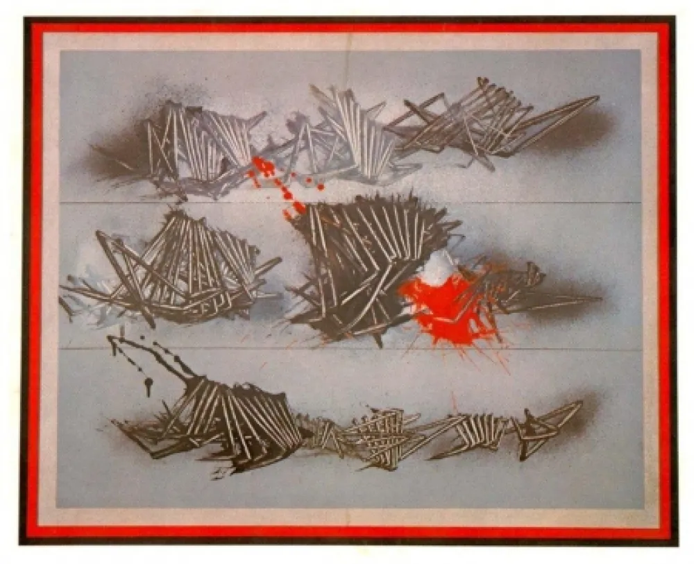 シルクスクリーン Scanavino - Storia in tre tempi