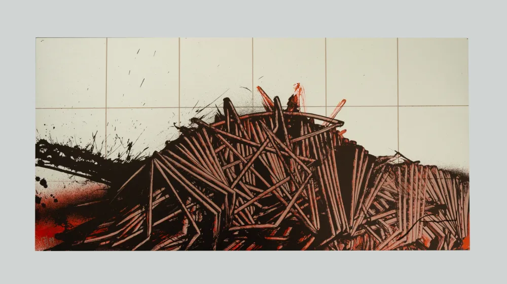 シルクスクリーン Scanavino - Tramature (F)