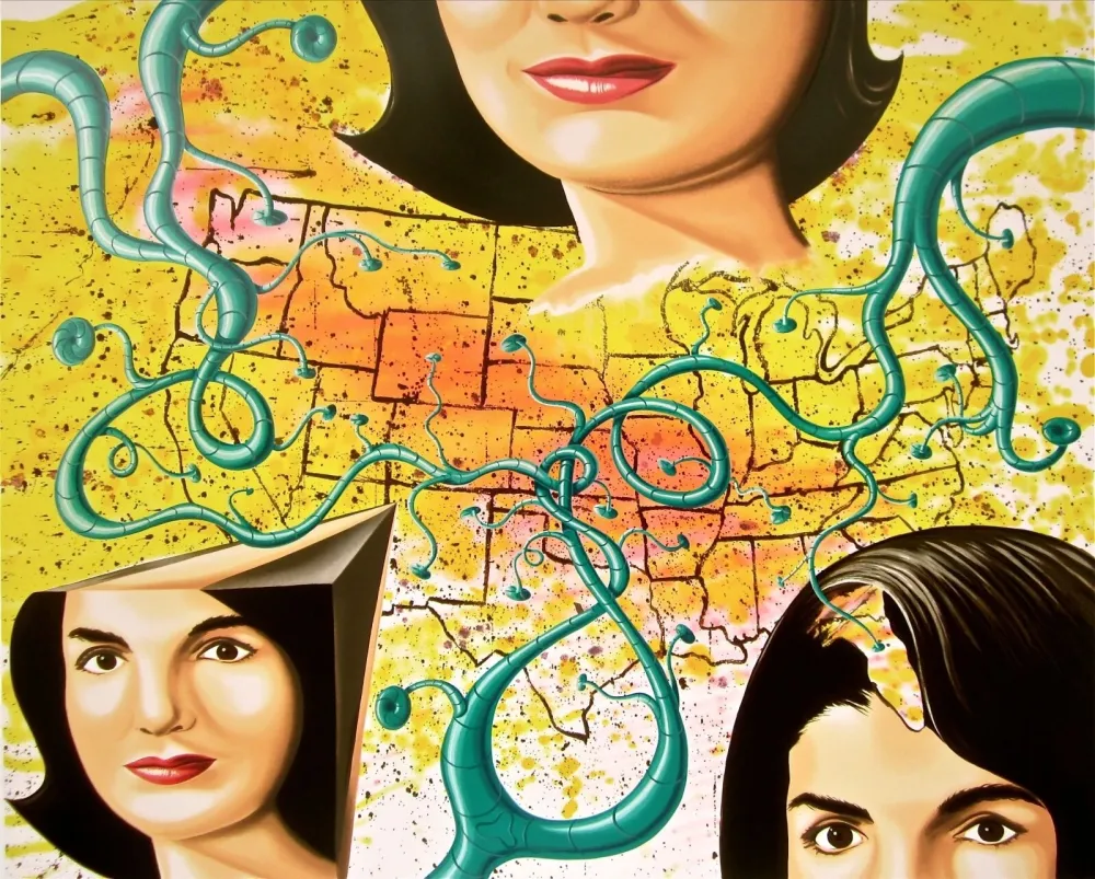 シルクスクリーン Scharf - The Three Faces of Jackie