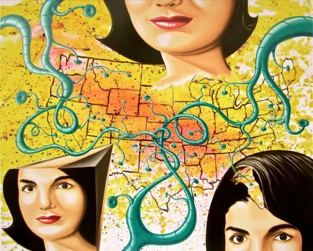 シルクスクリーン Scharf - The Three Faces of Jackie