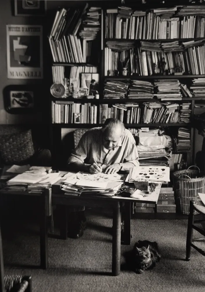 写真 Scheidegger - Alberto Magnelli, Paris, um 1951. 