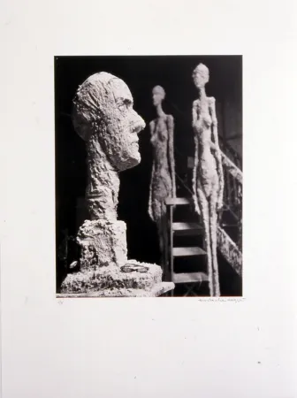 リトグラフ Scheidegger - Grande tête en plâtre