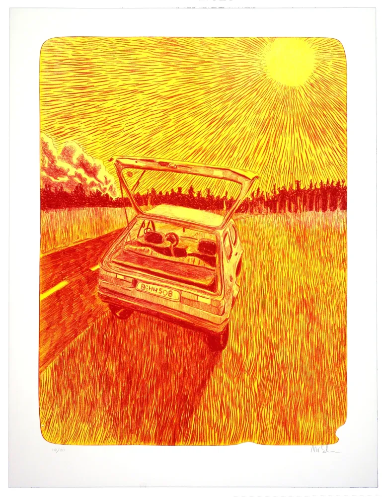 リトグラフ Schelde - Car