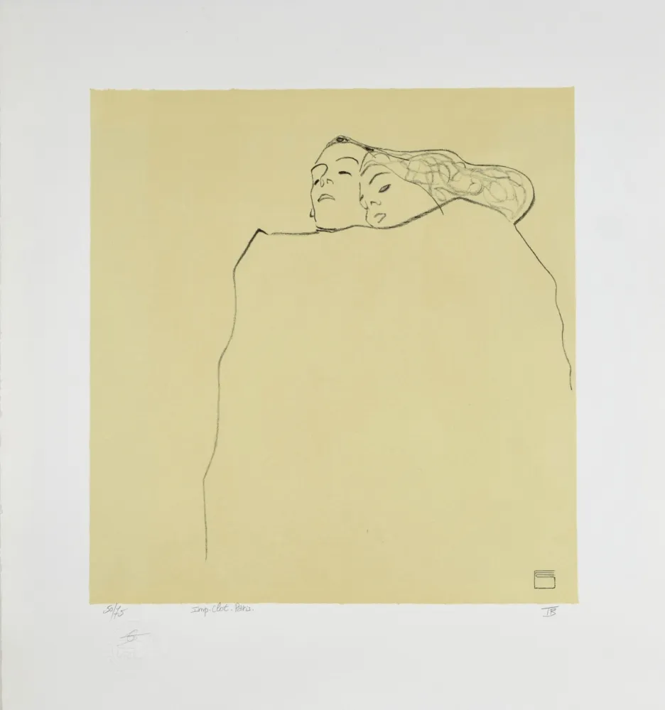 リトグラフ Schiele - Couple Endormi, 1909 | Sleeping Couple, 1909