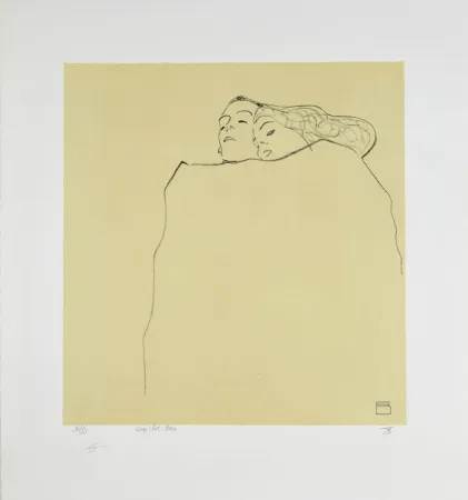 リトグラフ Schiele - Couple Endormi, 1909 | Sleeping Couple, 1909
