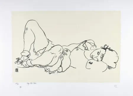 リトグラフ Schiele - La femme allongée, 1918 | Reclining woman, 1918 (Liegende)