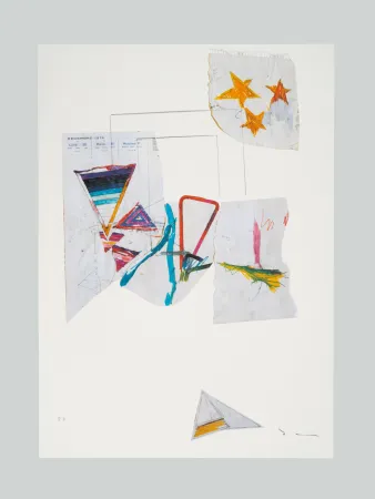 リトグラフ Schifano - Composizione