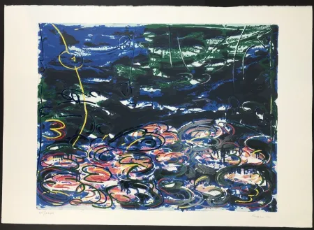 シルクスクリーン Schifano - GIGLI D'ACQUA