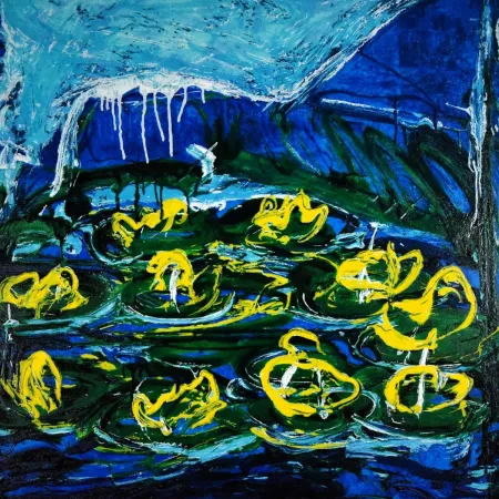 リトグラフ Schifano - Mario Schifano (1934–1998) - Acquatico - Enamel screen printing - 1988