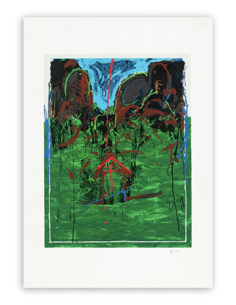 シルクスクリーン Schifano - Mario Schifano (1934–1998) - Casetta - Enamel screen printing - 1993