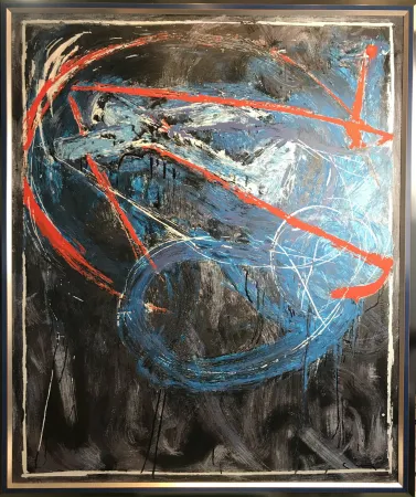 シルクスクリーン Schifano - Mario Schifano ( 1934 - 1998 ) - NAVIGATORE NOTTURNO - hand-signed enamel screenprint in 45 colors - 1989