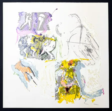 リトグラフ Schifano - Mario Schifano (1934–1998) – Sensuale – Lithograph with screen printing on paper – 1988