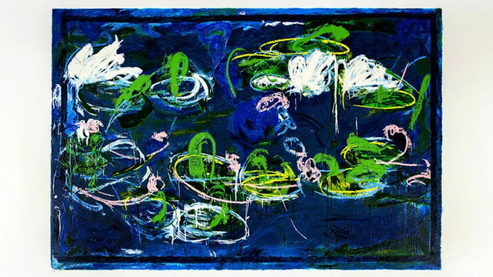 リトグラフ Schifano - Mario Schifano (1934–1998) - Watherlillies - Enamel screen printing - 1988