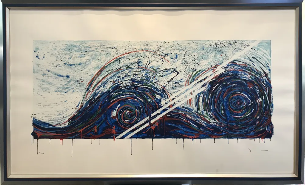 シルクスクリーン Schifano - Onda neonata