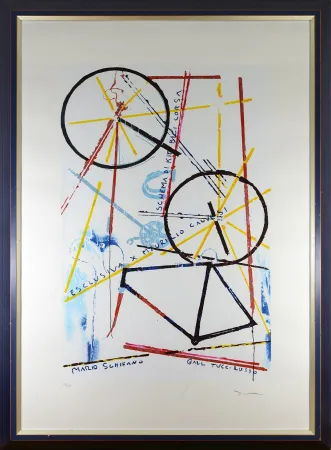 シルクスクリーン Schifano - Schema di kit bici da corsa