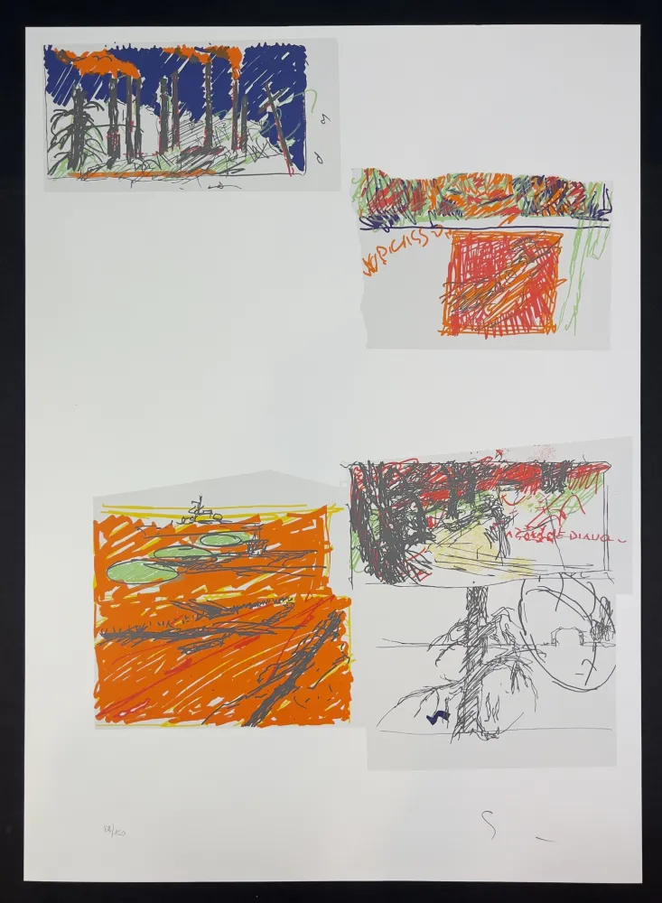 シルクスクリーン Schifano - Senza titolo