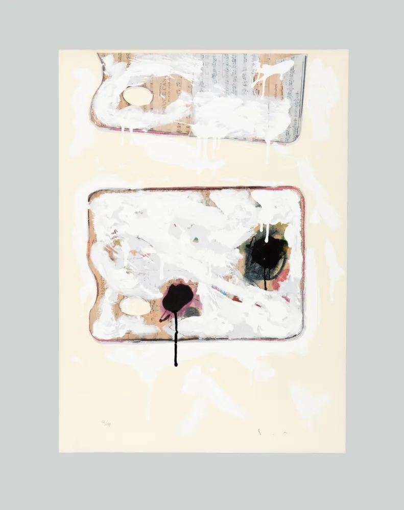 シルクスクリーン Schifano - Tavolozza