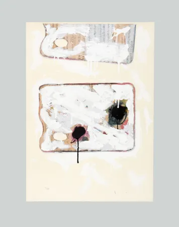 シルクスクリーン Schifano - Tavolozza