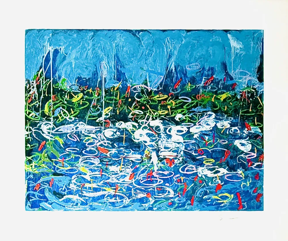 シルクスクリーン Schifano - Tela francese