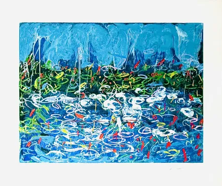 シルクスクリーン Schifano - Tela francese