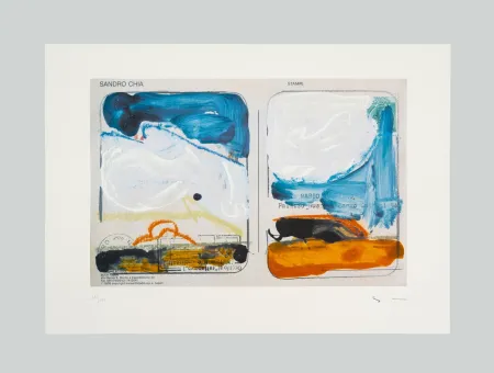 シルクスクリーン Schifano - Veduta interrotta