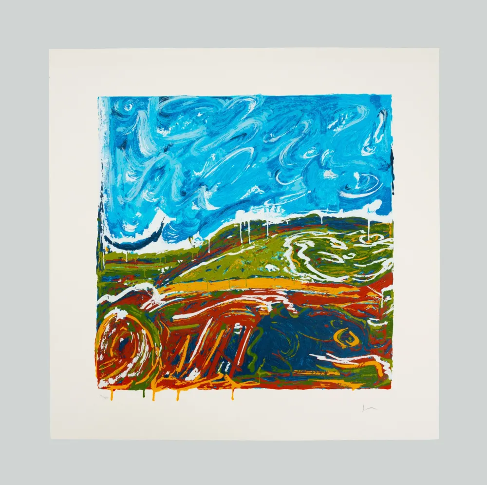 シルクスクリーン Schifano - Veduta italiana