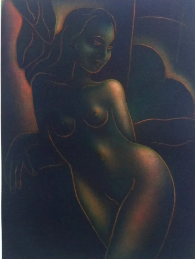 メゾチント彫法 Schkolnyk - 0mbrée de lune